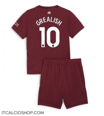 Manchester City Jack Grealish #10 Terza Maglia Bambino 2024-25 Manica Corta (+ Pantaloni corti)